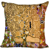 Gustav Klimt Style Throw Pillowcase Square Pillow Cover Custom Gift 40x40cm