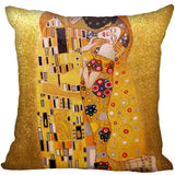 Gustav Klimt Style Throw Pillowcase Square Pillow Cover Custom Gift 40x40cm