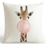 Car Backrest Pink Cushion Decoration Giraffe Koala Zebra Balloon Stripe Triangle Tent Perfume Bottle Girl Pillow Nordic Style