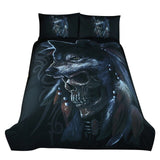 Drop Shipping 2/3pcs 3D  Bedding Set  Duvet Cover Pillowcase  Wolves Skull Duvet Cover Set  pillowcase Duvet Cover Bedroom