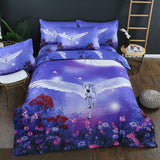 2/3pcs 3D Duvet Cover Bedding Set  Bed Quilt Cover Clothes Pillowcase Kids Bedroom Twin Full Queen King Size Flowers Skull