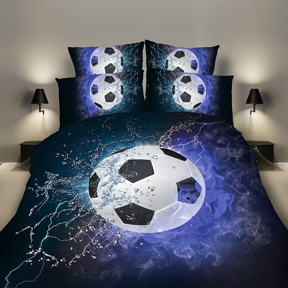 Bedding Sets 2/3pcs 3D Duvet Cover Bed Sheet Pillow Cases Size EU/CN/US Queen King  Blue Football outbreaks