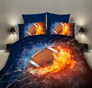 Bedding Sets 2/3pcs 3D Duvet Cover Bed Sheet Pillow Cases Size EU/CN/US Queen King  Flame Baseball Drop Shipping