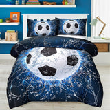 Drop shipping 3D Digital ice water Football Printed Duvet Cover Set 2/3pcs  Queen King Bedclothes  Bedding Sets Sports Boy Gife