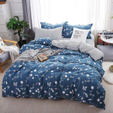 Solstice Cartoon Pink Flamingo Bedding Sets 3/4pcs Geometric Pattern Bed Linings Duvet Cover Bed Sheet Pillowcases Cover Set