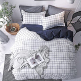 Solstice Cartoon Pink Flamingo Bedding Sets 3/4pcs Geometric Pattern Bed Linings Duvet Cover Bed Sheet Pillowcases Cover Set