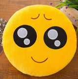 New Smiley Face QQ Emoji Pillows Soft Plush Emoticon Round Cushion Home Decor Cute Cartoon Toy Doll Decorative Throw Pillows 26