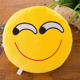 New Smiley Face QQ Emoji Pillows Soft Plush Emoticon Round Cushion Home Decor Cute Cartoon Toy Doll Decorative Throw Pillows 26