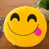 New Smiley Face QQ Emoji Pillows Soft Plush Emoticon Round Cushion Home Decor Cute Cartoon Toy Doll Decorative Throw Pillows 26