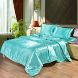 White Black Bedding Sets King Double Size Satin Silk Summer Used Single Bed Linen China Luxury Bedding Kit Duvet Cover Set