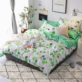 Solstice Cartoon Pink Flamingo Bedding Sets 3/4pcs Geometric Pattern Bed Linings Duvet Cover Bed Sheet Pillowcases Cover Set