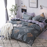 Solstice Cartoon Pink Flamingo Bedding Sets 3/4pcs Geometric Pattern Bed Linings Duvet Cover Bed Sheet Pillowcases Cover Set