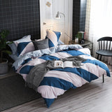 Solstice Cartoon Pink Flamingo Bedding Sets 3/4pcs Geometric Pattern Bed Linings Duvet Cover Bed Sheet Pillowcases Cover Set