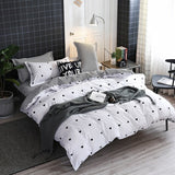 Solstice Cartoon Pink Flamingo Bedding Sets 3/4pcs Geometric Pattern Bed Linings Duvet Cover Bed Sheet Pillowcases Cover Set