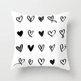 YWZN Black and White Geometric Decorative Pillowcases Polyester Throw Pillow Case Striped Geometric Pillowcase kussensloop