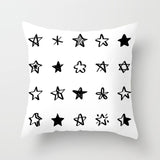 YWZN Black and White Geometric Decorative Pillowcases Polyester Throw Pillow Case Striped Geometric Pillowcase kussensloop