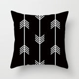 YWZN Black and White Geometric Decorative Pillowcases Polyester Throw Pillow Case Striped Geometric Pillowcase kussensloop