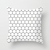 YWZN Black and White Geometric Decorative Pillowcases Polyester Throw Pillow Case Striped Geometric Pillowcase kussensloop