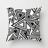 YWZN Black and White Geometric Decorative Pillowcases Polyester Throw Pillow Case Striped Geometric Pillowcase kussensloop