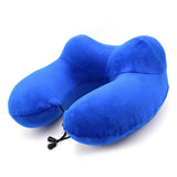 Travel Portable U-Shaped Neck Pillow Airplane Inflatable Hump Design Outdoor Pillow