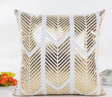 2019 Gold Bronzing Pillow Cases Luxury Geometric Pineapple Cotton Pillow Case White Bedroom Home Office Decorative