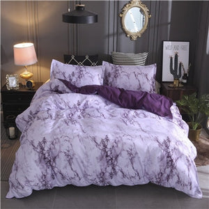 Printed Marble Bedding Set White Black Duvet Cover King Queen Size Quilt Cover Brief Bedclothes Comforter Cover 3Pcs