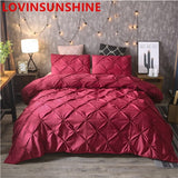Luxury Black Duvet Cover Pinch Pleat Brief Bedding Set Queen King Size 3pcs Bed Linen set Comforter Cover Set With Pillowcase