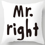 45*45cm New Square Decorative Throw Lovers Couple Pillow Case Cartoon  Pattern sweetheart Pillowcase For Home Pillow Cover