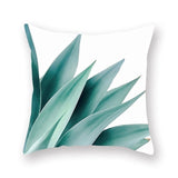 Tropical Plants Pillow Case Polyester Decorative Pillowcases Green Leaves Throw Pillow Cover Square 45*45cm Poszewki Na Poduszki