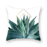 Tropical Plants Pillow Case Polyester Decorative Pillowcases Green Leaves Throw Pillow Cover Square 45*45cm Poszewki Na Poduszki