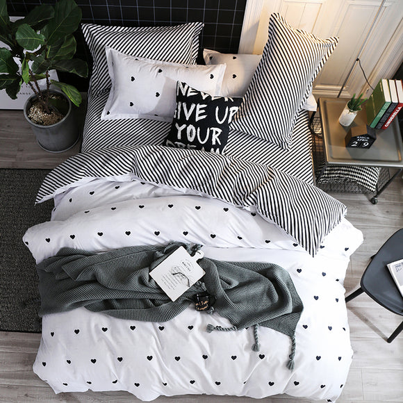 Fashion bedding sets bed linen Simple Style duvet cover flat sheet Bedding Set Winter Full King Single Queen,bed set 2019