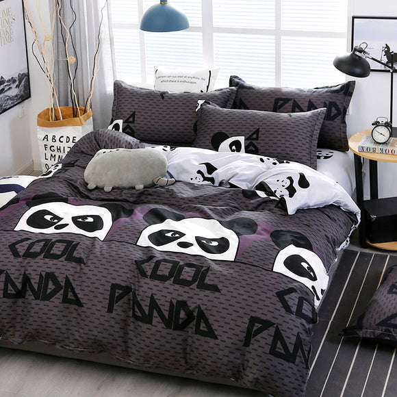 A15 Chinese Style Cartoon Panda Pattern Bedding Set Bed Linings Duvet Cover Bed Sheet Pillowcases Cover Set 4pcs/set